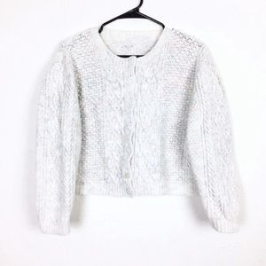 Vintage cable knit cardigan size medium grandma core cozy